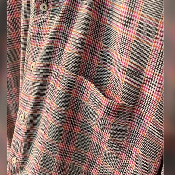 Peter Millar Plaid Cotton Long Sleeve Button Down Dress Shirt Men's size L - Picture 4 of 7